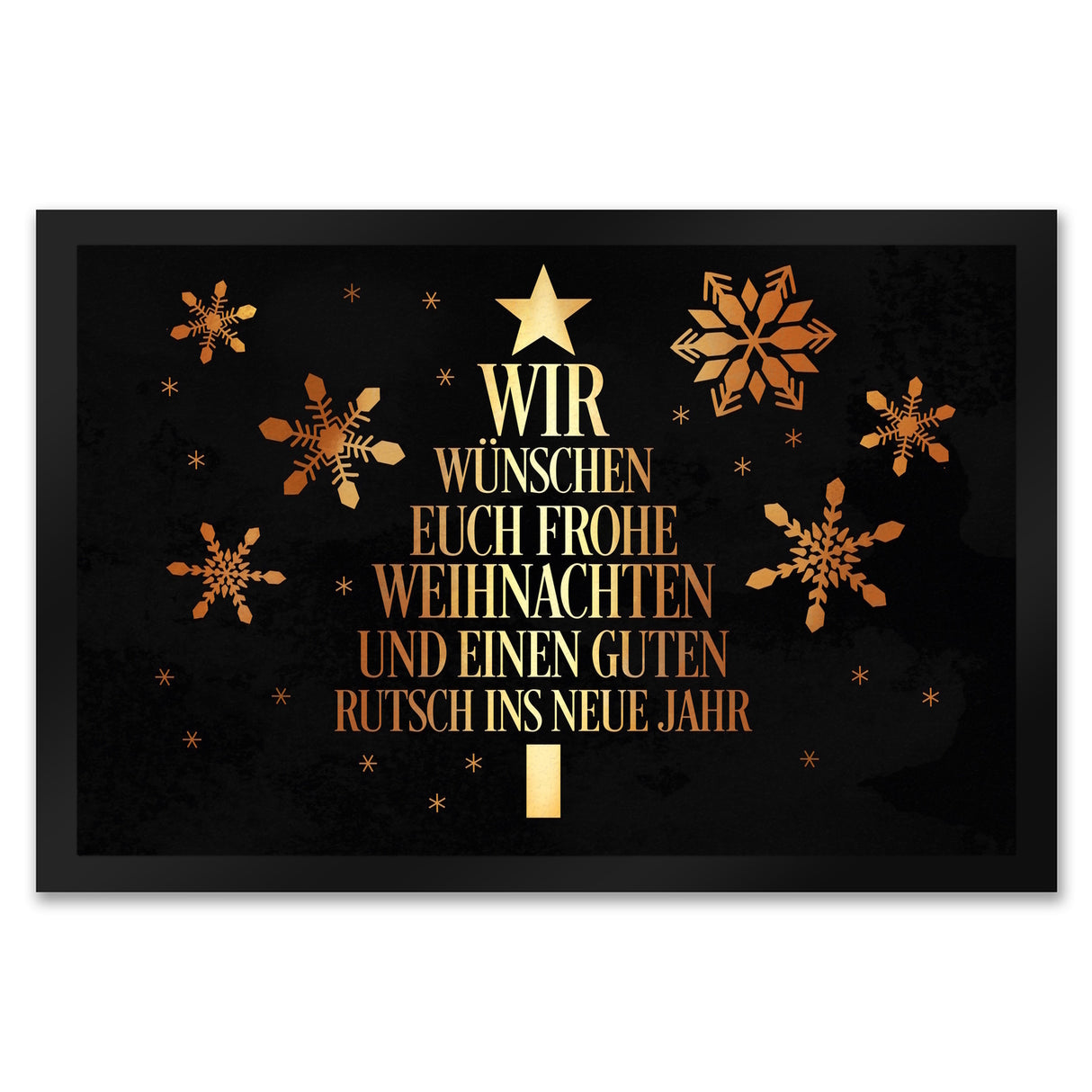 Frohe Weihnachten & einen guten Rutsch Christbaum Fußmatte