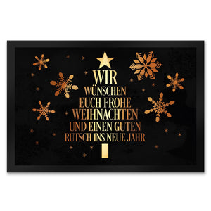 Frohe Weihnachten & einen guten Rutsch Christbaum Fußmatte