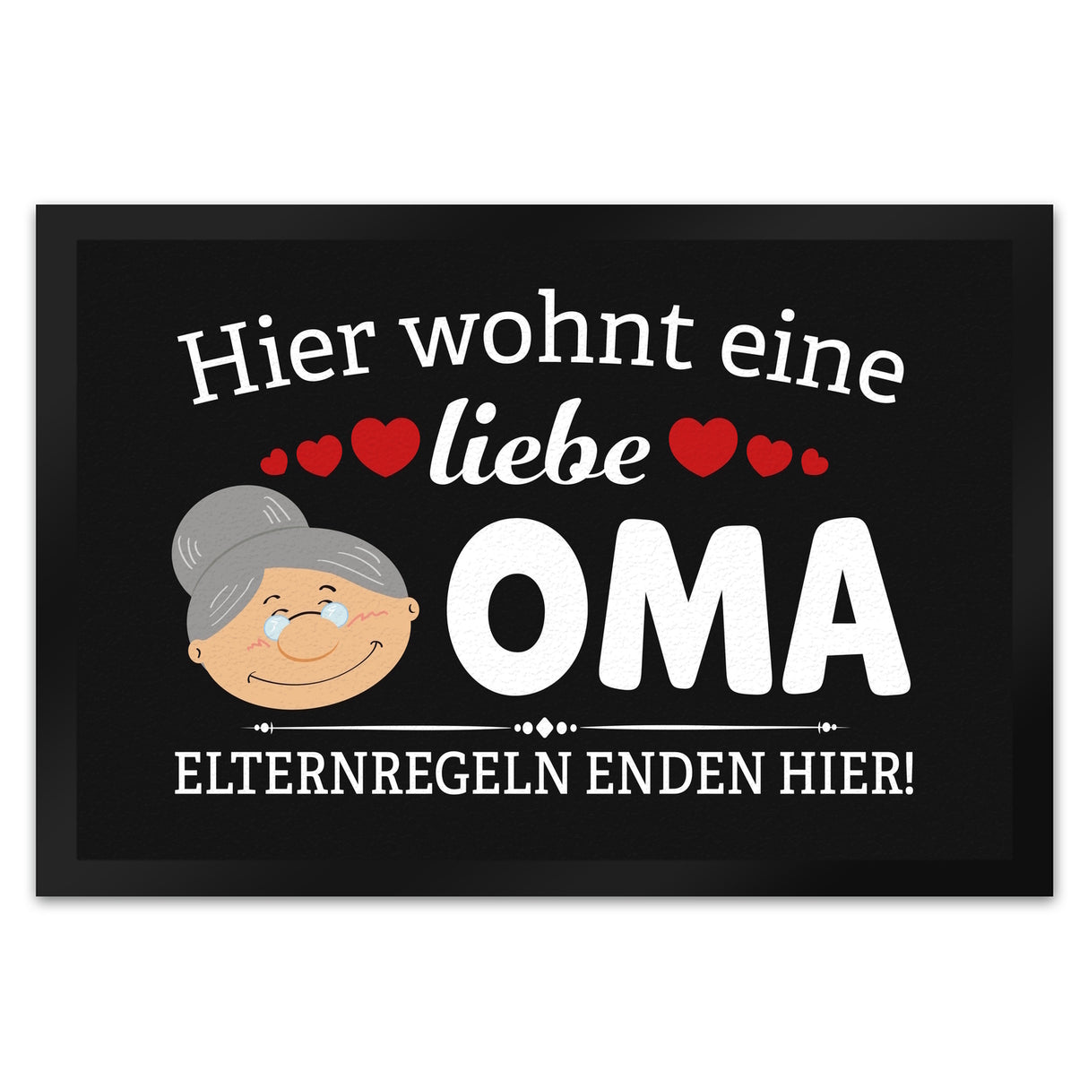 Hier wohnt eine liebe Oma Fußmatte