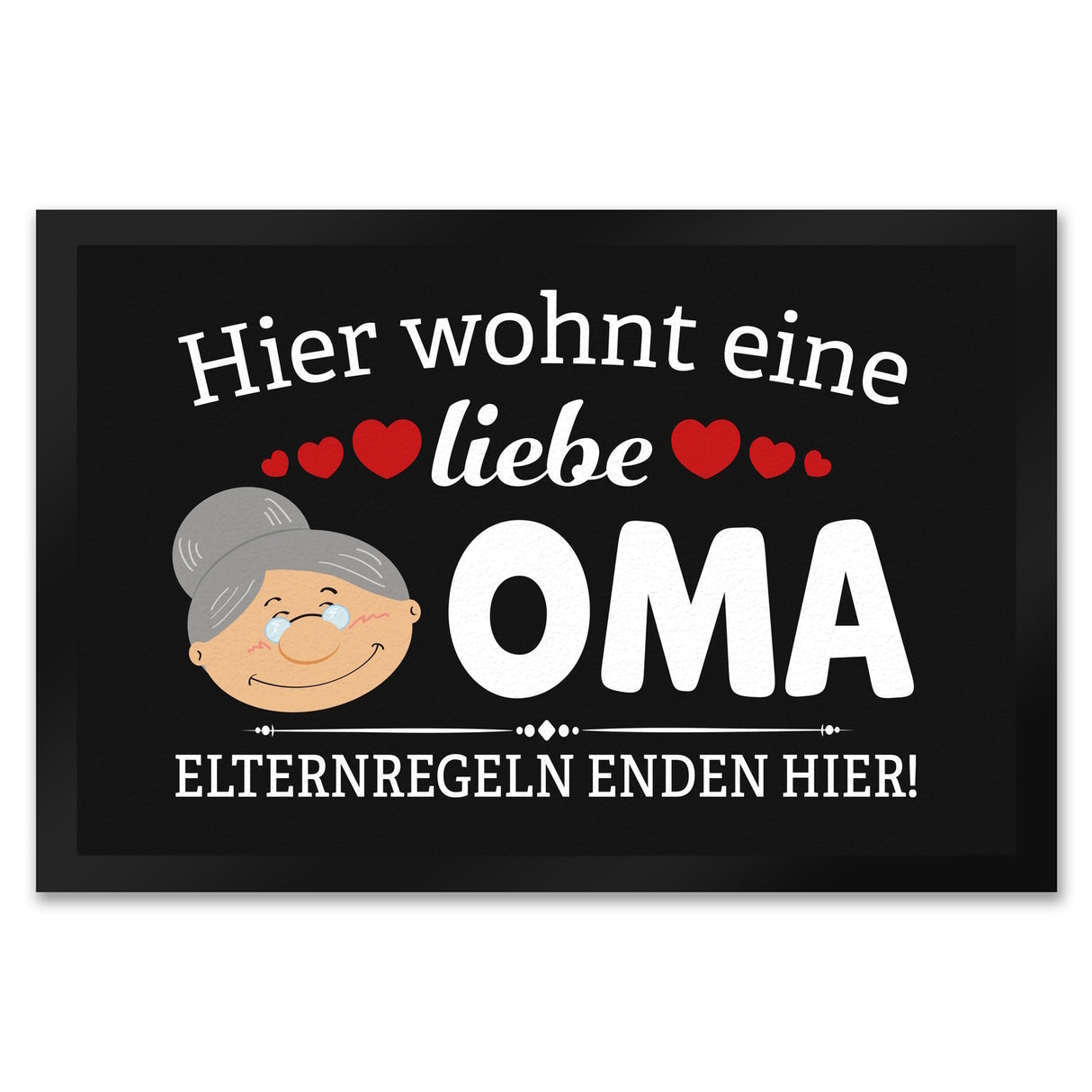 Hier wohnt eine liebe Oma Fußmatte