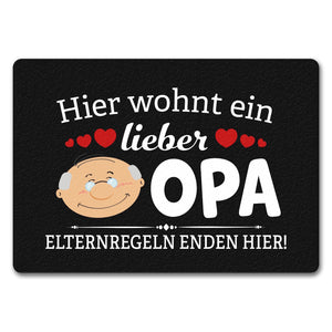 Hier wohnt ein lieber Opa Fußmatte