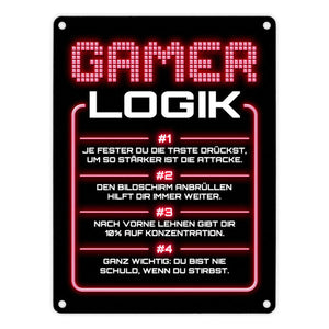 Gamer Logik Metallschild