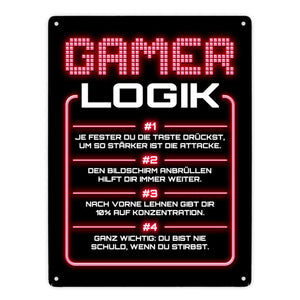 Gamer Logik Metallschild