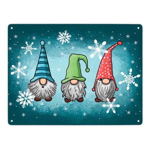 Weihnachts-Wichtel Metallschild