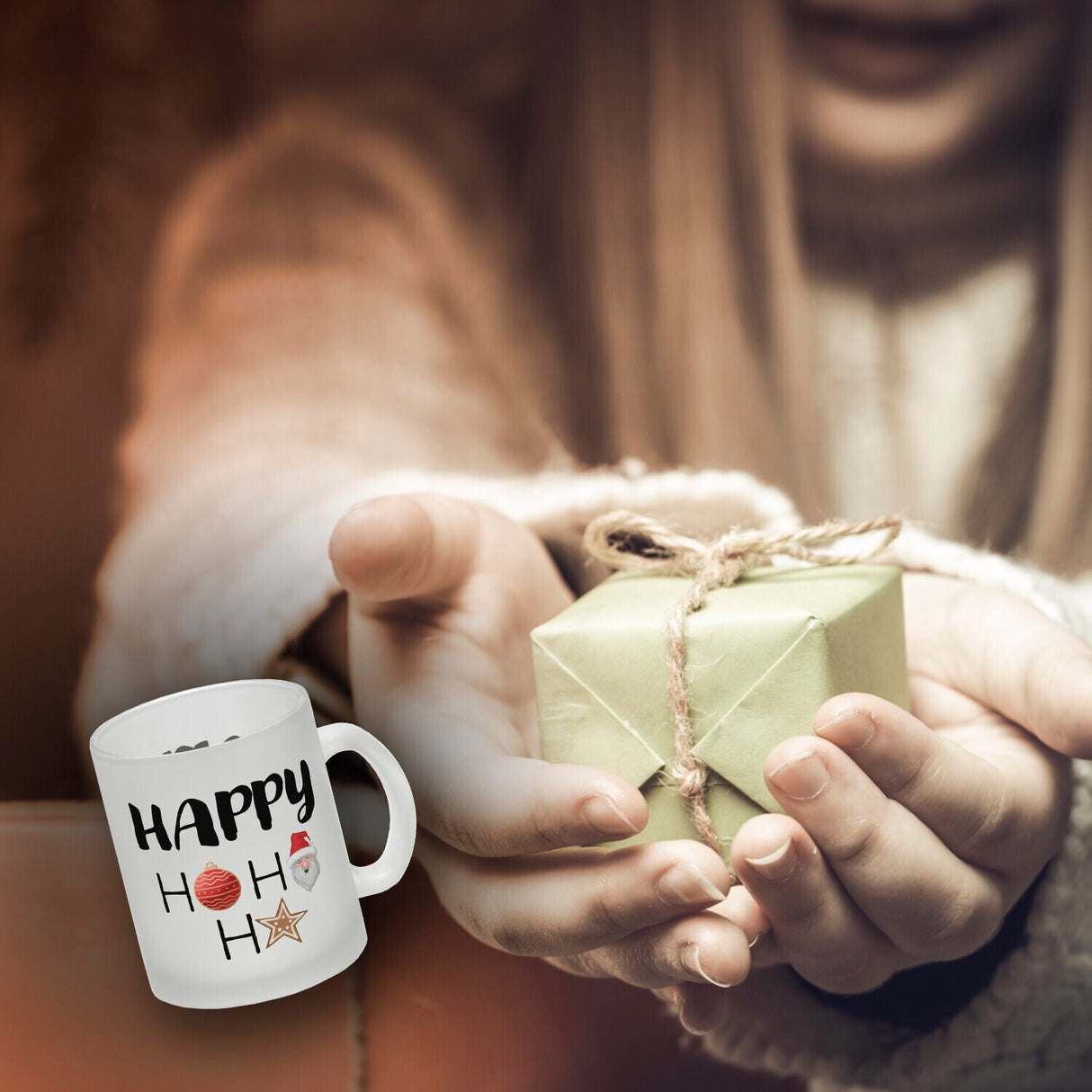 Happy HoHoHo Weihnachtsspruch Kaffeebecher