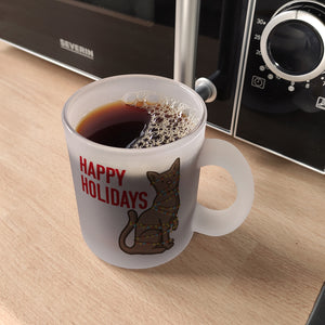 Happy Holidays Weihnachtskatze Kaffeebecher