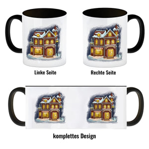 Geschenkeladen Weihnachtsmotiv Kaffeebecher