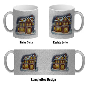 Geschenkeladen Weihnachtsmotiv Kaffeebecher