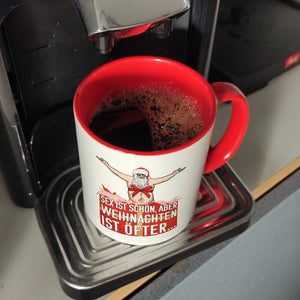 Sex ist schön aber Weihnachten ist öfter Kaffeebecher mit Weihnachtsmann