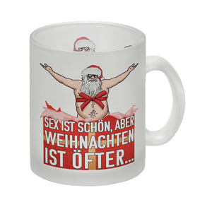 Sex ist schön aber Weihnachten ist öfter Kaffeebecher mit Weihnachtsmann