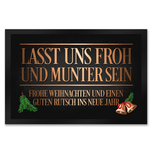 Lasst uns froh und munter sein Weihnachten Fußmatte