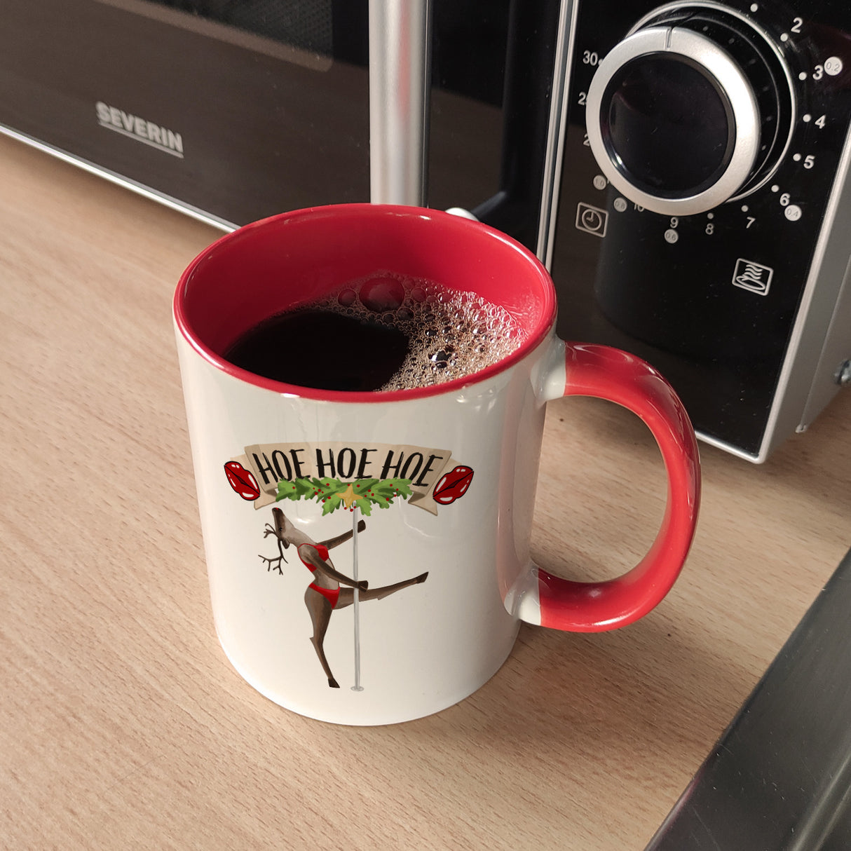 Hoe Hoe Hoe sexy Tänzerin Kaffeebecher zu Weihnachten