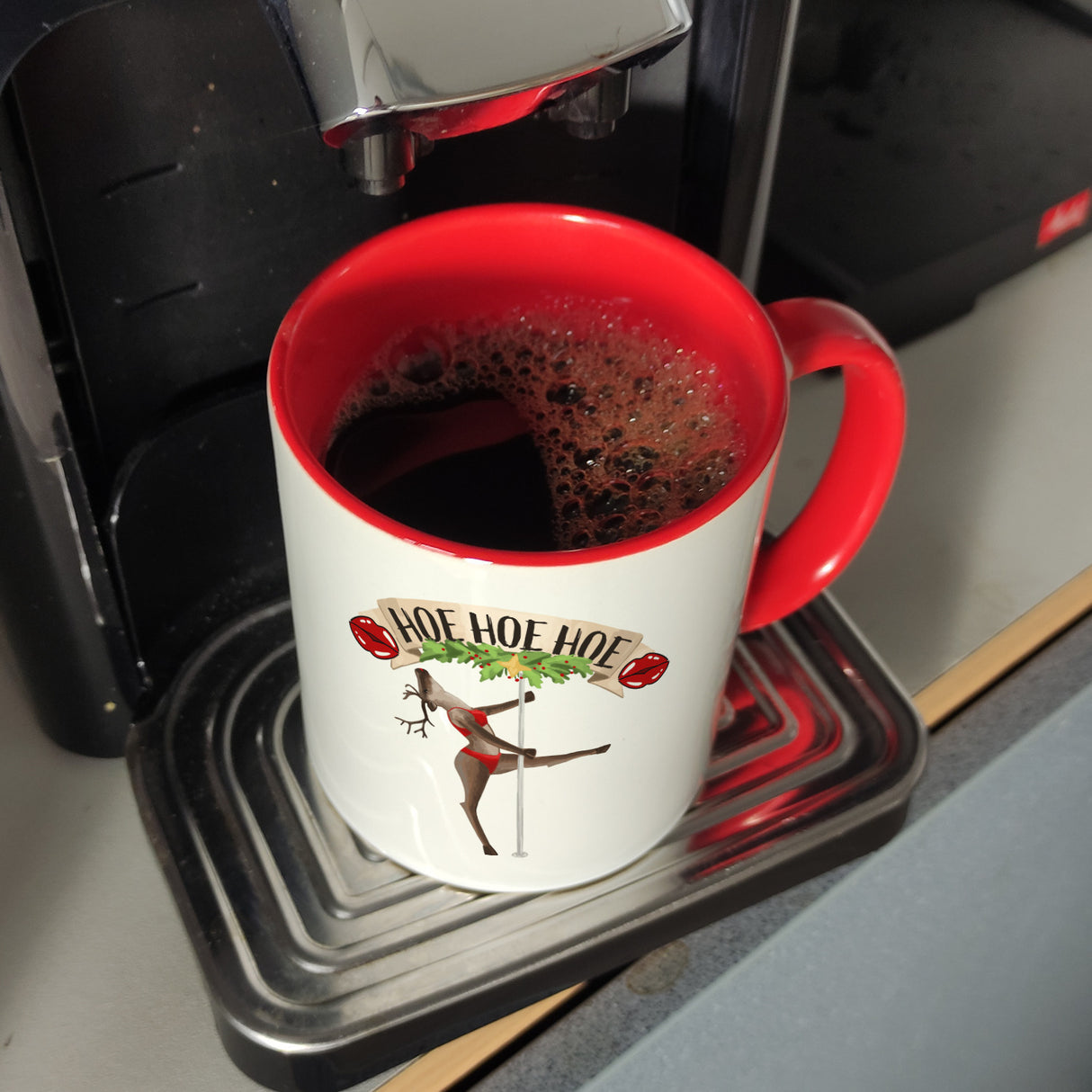 Hoe Hoe Hoe sexy Tänzerin Kaffeebecher zu Weihnachten