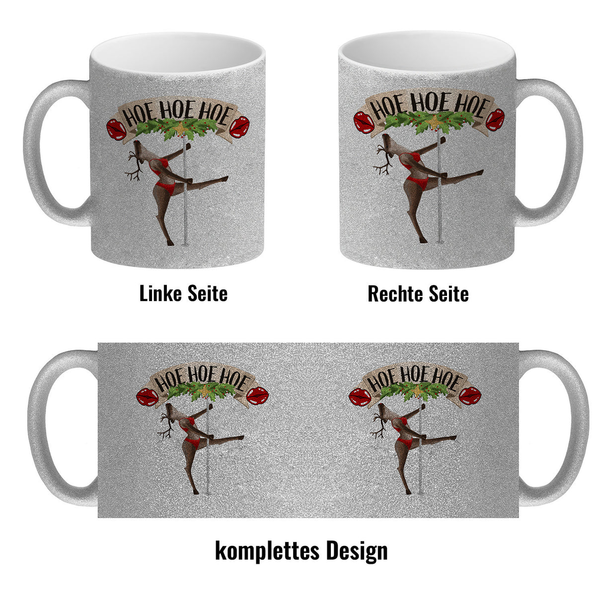 Hoe Hoe Hoe sexy Tänzerin Kaffeebecher zu Weihnachten