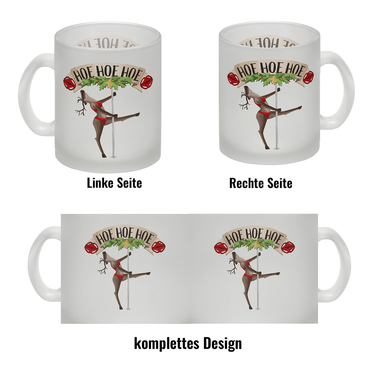 Hoe Hoe Hoe sexy Tänzerin Kaffeebecher zu Weihnachten