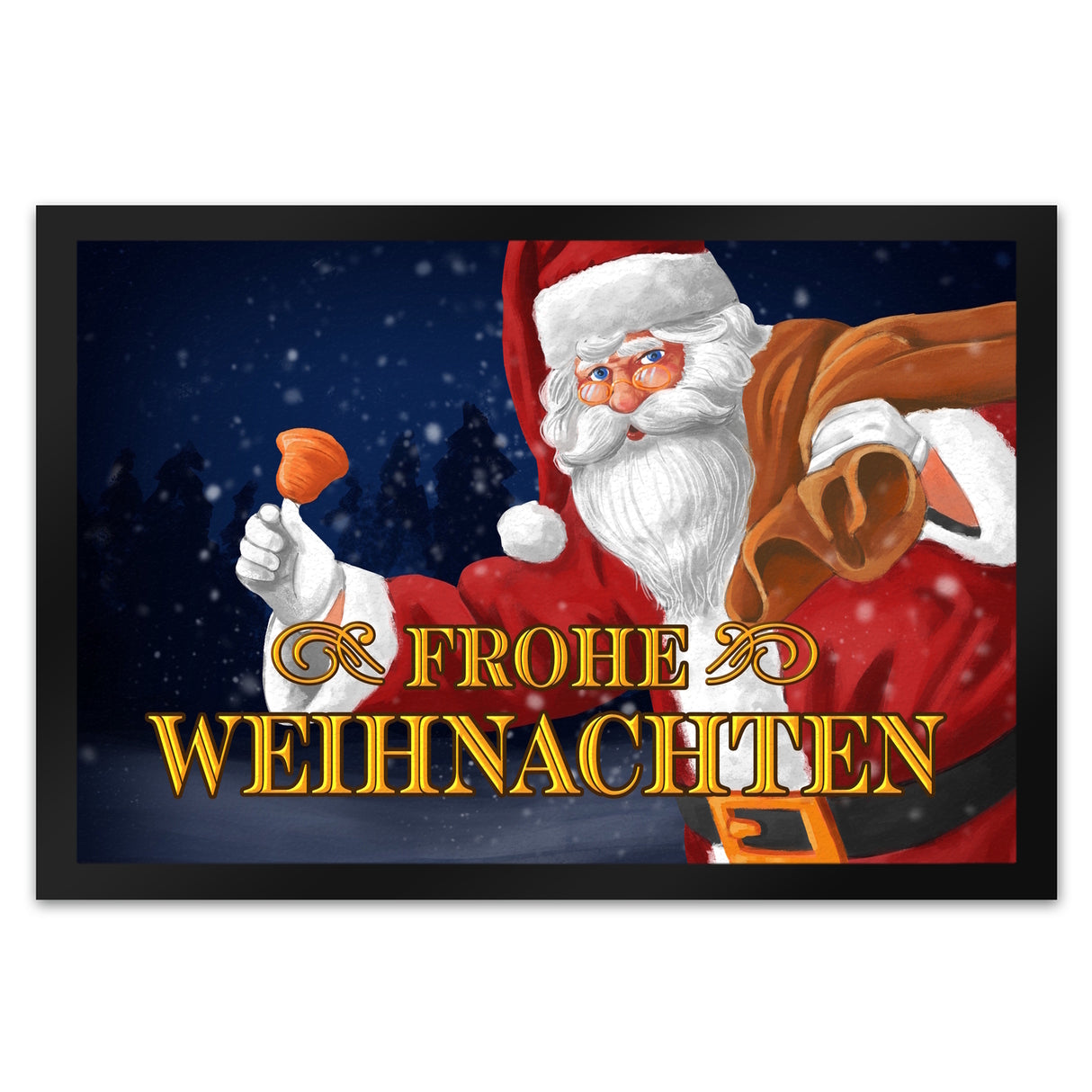 Frohe Weihnachten mit Weihnachtsmann Fußmatte
