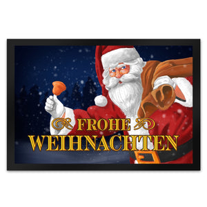 Frohe Weihnachten mit Weihnachtsmann Fußmatte