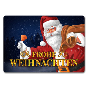 Frohe Weihnachten mit Weihnachtsmann Fußmatte