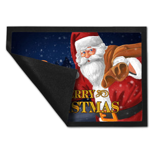 Frohe Weihnachten mit Weihnachtsmann Fußmatte