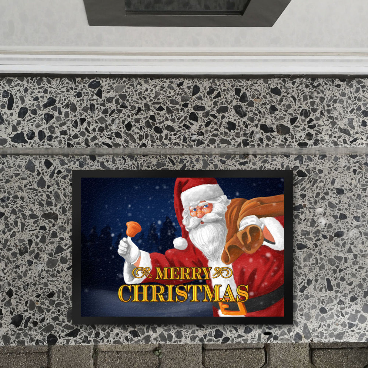 Frohe Weihnachten mit Weihnachtsmann Fußmatte