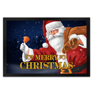Frohe Weihnachten mit Weihnachtsmann Fußmatte