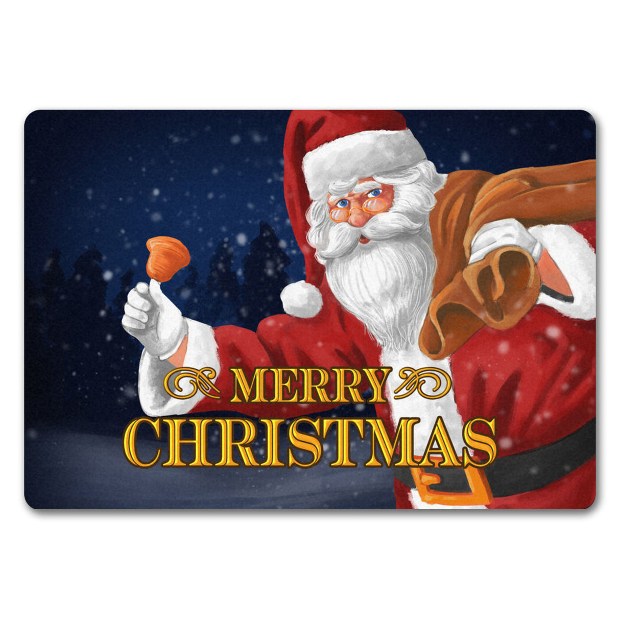 Frohe Weihnachten mit Weihnachtsmann Fußmatte