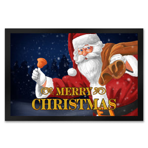 Frohe Weihnachten mit Weihnachtsmann Fußmatte
