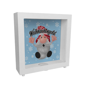 Weihnachtsgeld mit kleinem Wichtel Spardose