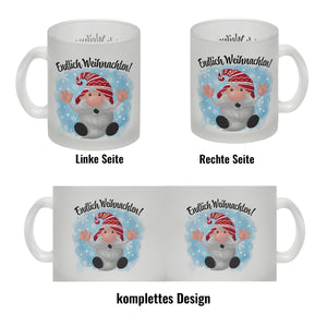Endlich Weihnachten Kaffeebecher mit kleinem Wichtel