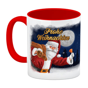 Frohe Weihnachten mit Weihnachtsmann Kaffeebecher