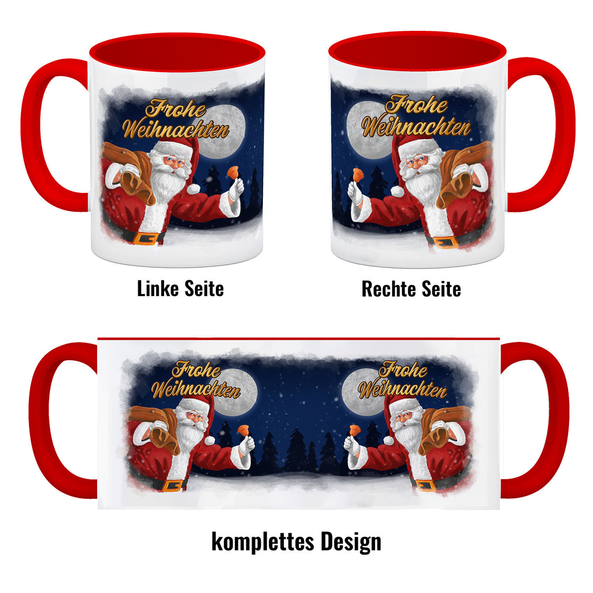 Frohe Weihnachten mit Weihnachtsmann Kaffeebecher
