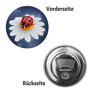 Kleeblatt Glücksbringer Magnet rund