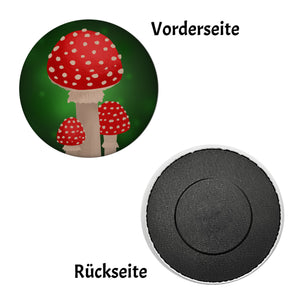Kleeblatt Glücksbringer Magnet rund