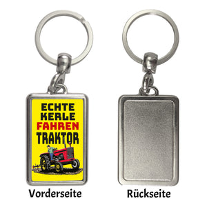 Echte Kerle fahren Traktor Schlüsselanhänger