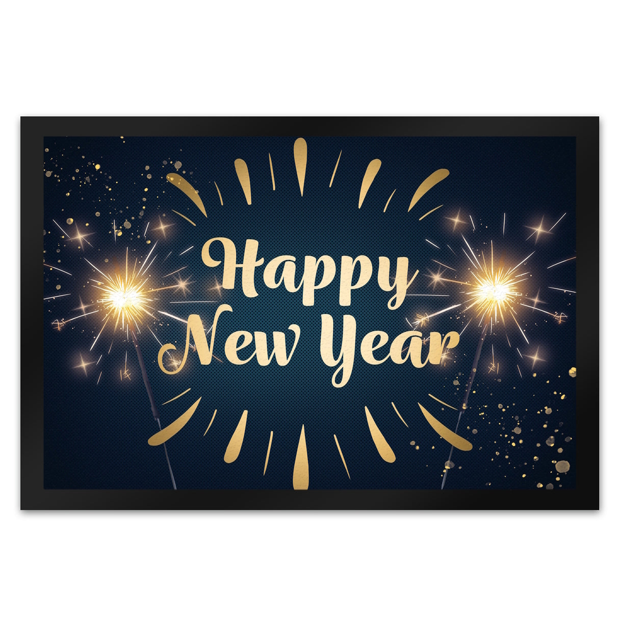 Wunderkerzen Happy New Year Fußmatte