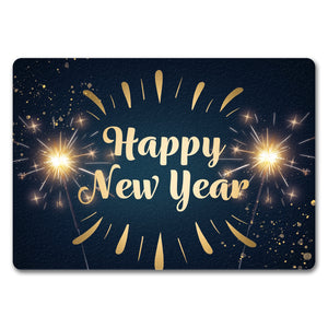 Wunderkerzen Happy New Year Fußmatte