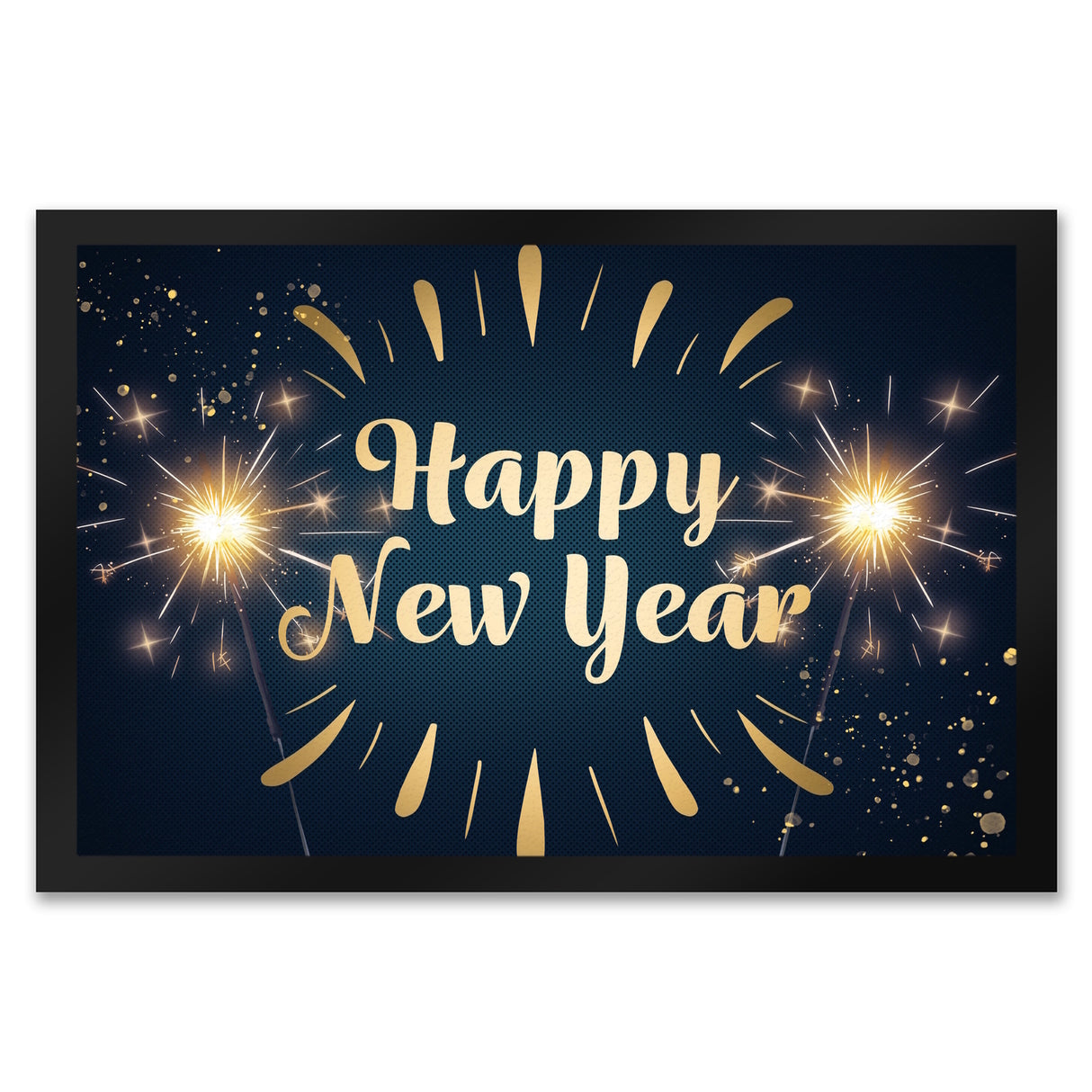 Wunderkerzen Happy New Year Fußmatte