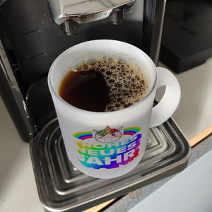 Frohes neues Jahr Regenbogen und Einhorn Kaffeebecher