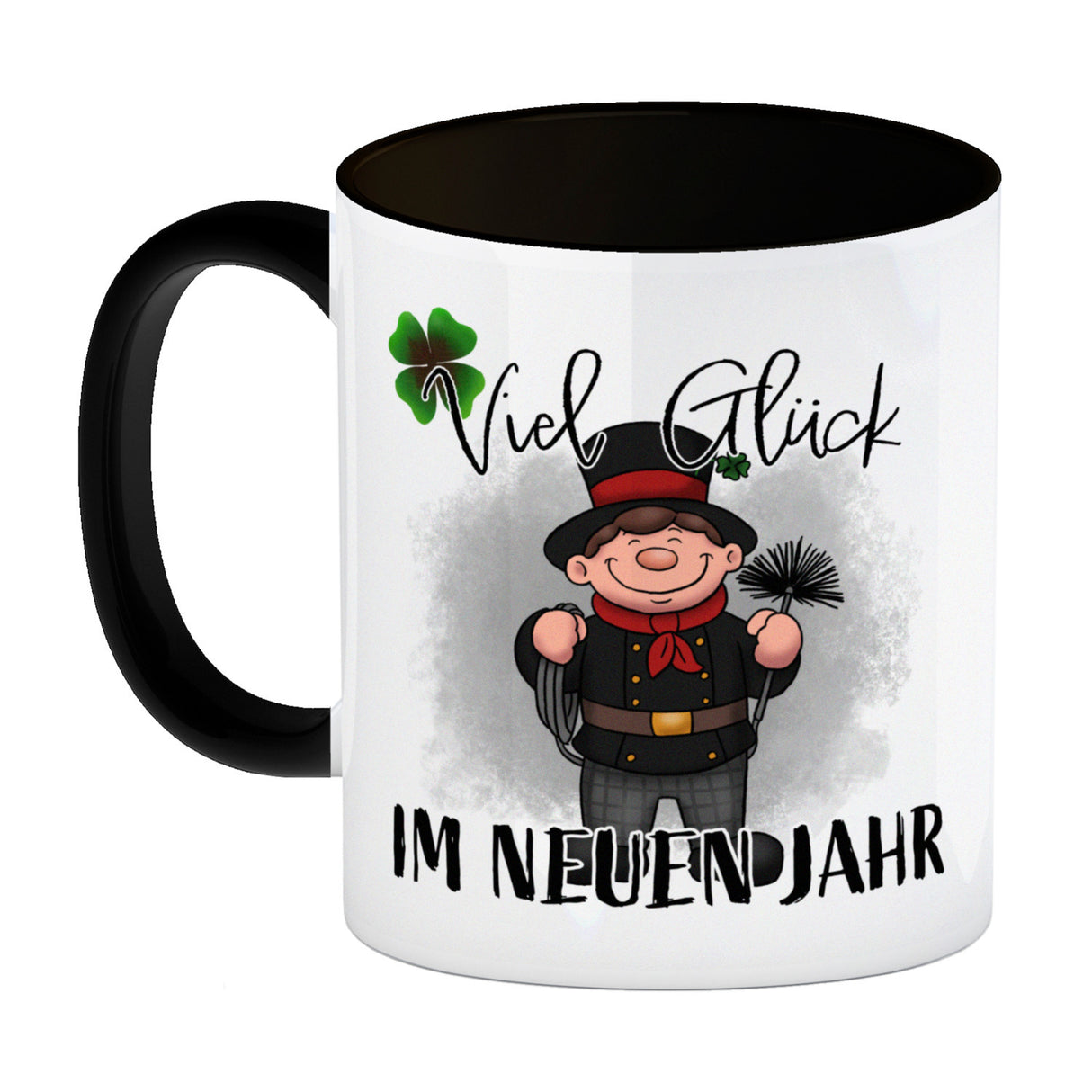 Viel Glück Kaffeebecher mit Schornsteinfeger