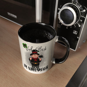 Viel Glück Kaffeebecher mit Schornsteinfeger