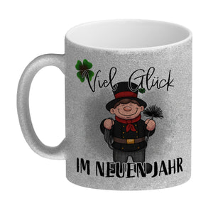Viel Glück Kaffeebecher mit Schornsteinfeger