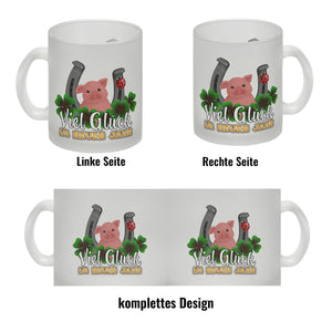 Viel Glück im neuen Jahr Kaffeebecher mit Glücksbringern