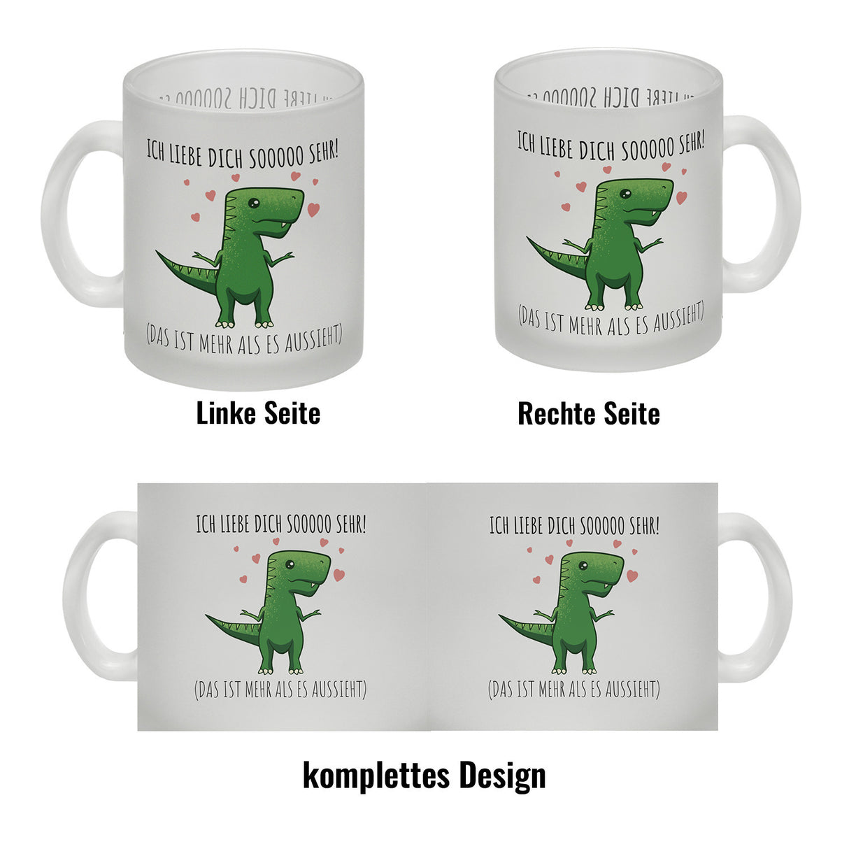 Ich liebe dich sooo sehr! T-Rex Dinosaurier Kaffeebecher