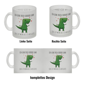Ich liebe dich sooo sehr! T-Rex Dinosaurier Kaffeebecher