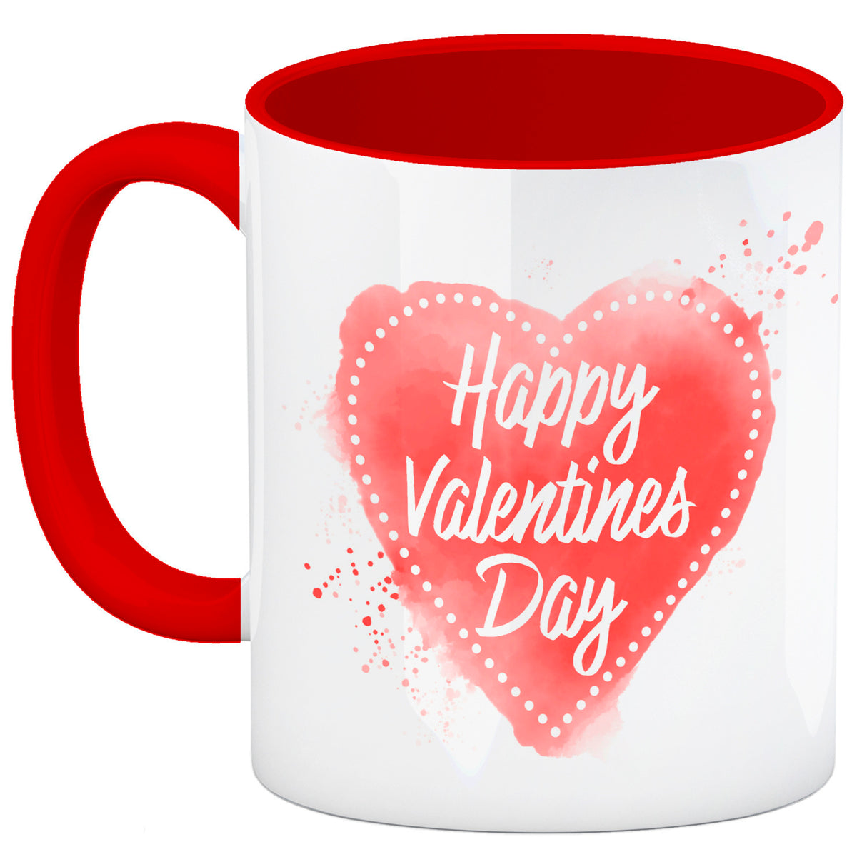 Happy Valentines Day Herz in regenbogenfarben Kaffeebecher