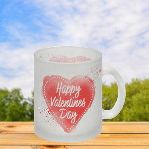 Happy Valentines Day Herz in regenbogenfarben Kaffeebecher
