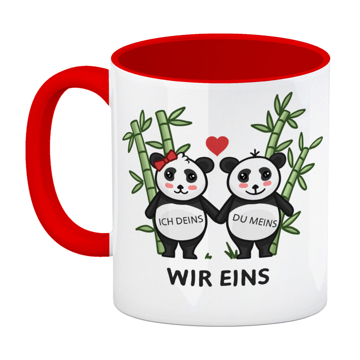 Ich Deins du meins Wir eins Pandabären Kaffeebecher