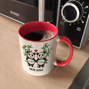 Ich Deins du meins Wir eins Pandabären Kaffeebecher