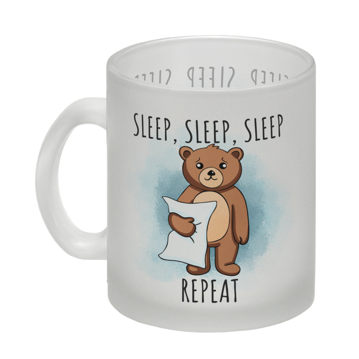 Sleep, Sleep, Sleep, Repeat niedlicher Teddybär Kaffeebecher