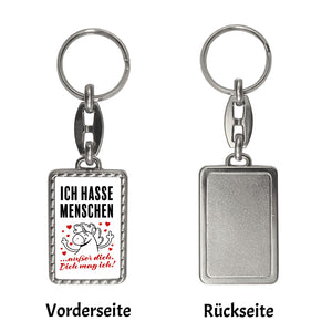 Ich hasse Menschen außer dich Einhorn Schlüsselanhänger